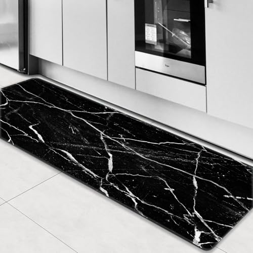 Mrcrypos Anti Fatigue Kitchen Rugs and Mats, Non-Skid Comfort Cushion Mat, Waterproof Kitchen Rug Non Slip Kitchen Floor Mat Standing Mat for Floor Sink Office Laundry (17.3"x47") - size: 47"L x 17.3"W x 0.4"Th