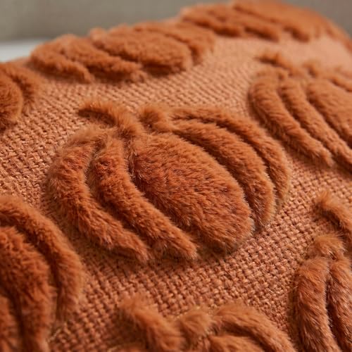 AVOIN colorlife Caramel Fall Pumpkin Throw Pillow Covers 16x16 Inch - color: Caramel, size: 16" x 16" (Pack of 2)