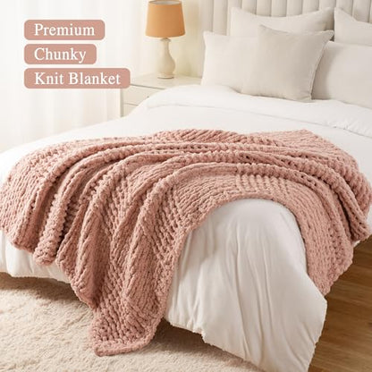 Pink Throw Blanket for Couch, 50"x60" - color: Pink