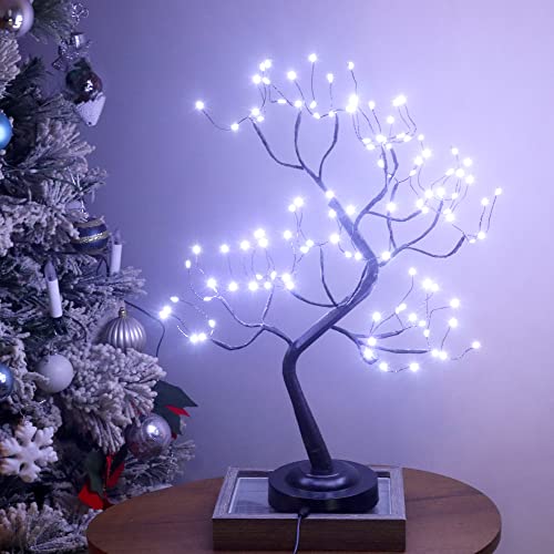 FUCHSUN 108 LED Tabletop Tree Lights, Lighted Artificial Twinkle Tree Lamp - color: Cool White