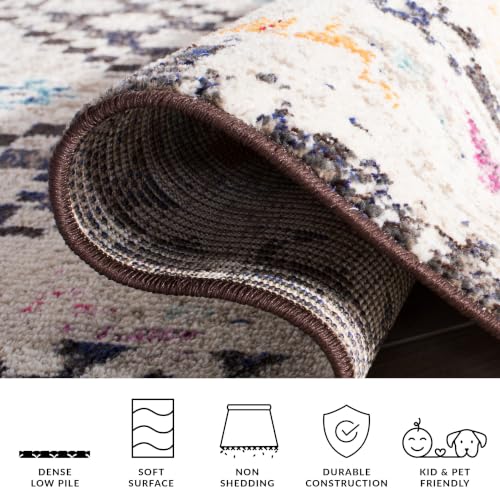 SAFAVIEH Madison Collection Accent Rug - 3' x 5', Black & Yellow, Boho Diamond Distressed Design, Non-Shedding & Easy Care, Ideal for High Traffic Areas in Entryway, Living Room, Bedroom (MAD418Z) - color: Black/Yellow, size: 3' x 5' (Rectangular)