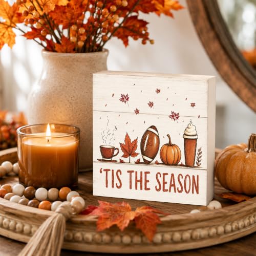 Minimal Pumpkin Fall Decor Sign | Tis The Season Line Art Wall - color: FALL18