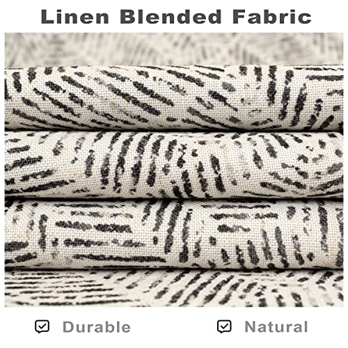 DriftAway Farmhouse Double Layer Linen Blackout Tie Up Curtains Thermal Insulated Striped Fully Lined Balloon Roman Shade Bathroom Window Adjustable Rod Pocket 45 Inch by 63 Inch Roman Black - color: Roman Black, size: 45"W x 63"L (Pack of 1)