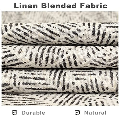 DriftAway Farmhouse Double Layer Linen Blackout Tie Up Curtains Thermal Insulated Striped Fully Lined Balloon Roman Shade Bathroom Window Adjustable Rod Pocket 45 Inch by 63 Inch Roman Black - color: Roman Black, size: 45"W x 63"L (Pack of 1)