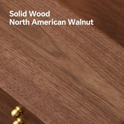 Wooden Jewelry Box, Large, Black Walnut Wood - size: 3 drawers