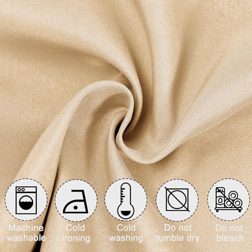 JIUZHEN Beige Valance Curtains for Window 1 Panel, 60 x 18 Inches - color: Beige, size: 60"W x 18"L (Pack of 1)