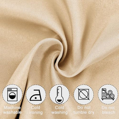 JIUZHEN Beige Valance Curtains for Window 1 Panel, 42 x 18 Inches - color: Beige, size: 42"W x 18"L (Pack of 1)