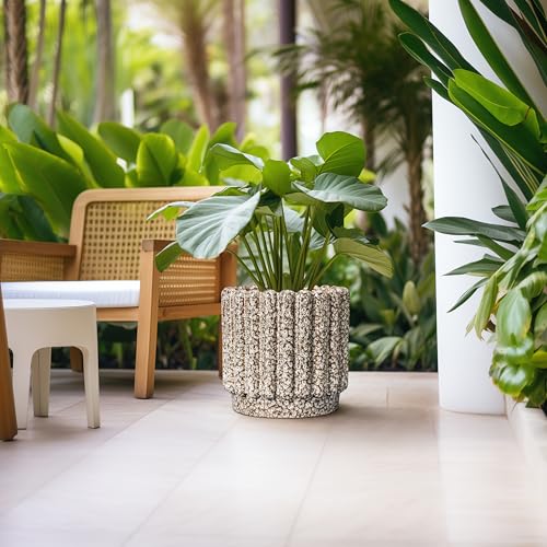 Ceramicfor Ceramic Planter, 12 Inch, Leopard Print White - color: Leopard Print White, size: 12 Inch