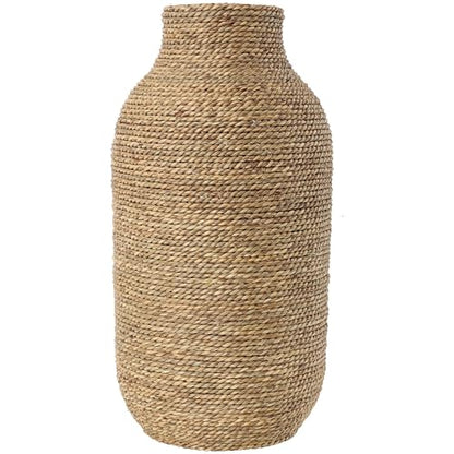 Deco 79 Seagrass Vase, Vase 10" x 10" x 19", Brown - size: 10" x 10" x 19"