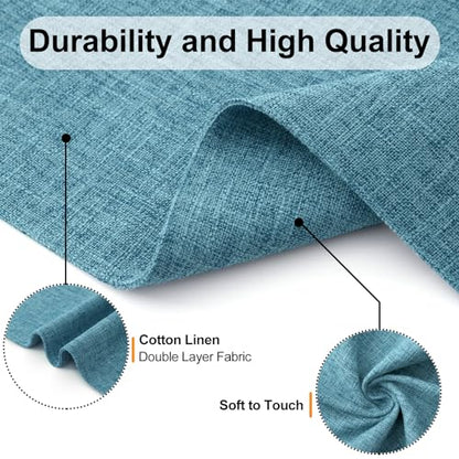 Homaxy Cloths Placemats for Dining Table Set of 6, 13" x 19", Aqua - color: Aqua, size: Placemats Set of 6