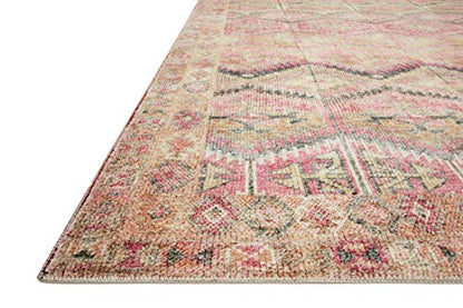 Loloi Layla Pink/Lagoon 2'-6" x 9'-6" Runner Rug - color: Pink / Lagoon, size: 2'6" x 9'6" (Rectangular)