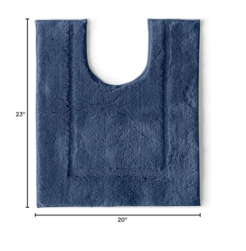 Lands' End Non Skid Bath Rug Deep Sea Navy Rug- Contour - color: Deep Sea Navy, size: 1'11" x 1'8" (U-Shape)
