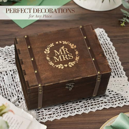 AW BRIDAL Large Mr and Mrs Wedding Keepsake Memory Box, Bridal Shower Gifts - color: Large Mr & Mrs