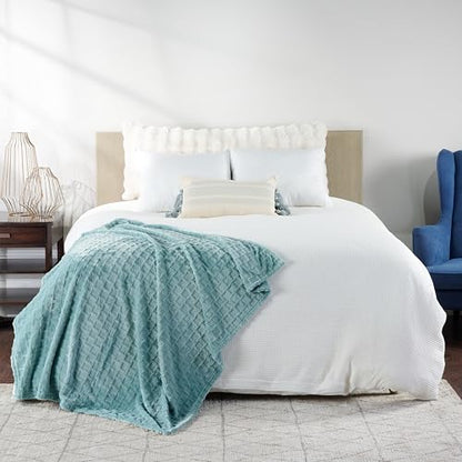 Velvet Plush Jacquard Tile Throw Blanket for Couch - Buttery Soft, Cozy Throw, for Women (Sand, 50" x 60") - color: Sand
