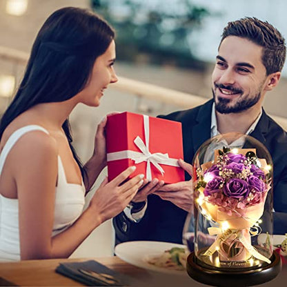 Birthday Gifts for Women, Christmas Day Roses Gifts for Women - color: Purple
