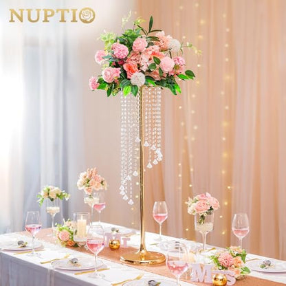 NUPTIO Tall Centerpiece for Table, Gold, 35.4", 2 Pcs - color: Gold, size: 2 Pcs 35.4 in
