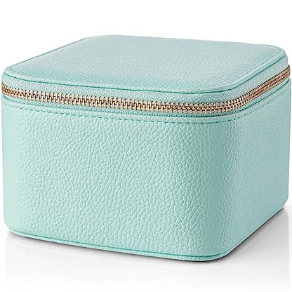 VLANDO Travel Jewelry Organizer with Clear 6 Velvet Bags,Lake Blue - color: 6PCS-Lake Blue
