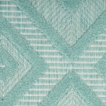 Nourison Home Versatile Aqua Teal 6' x 9' Area Rug - Easy Clean, Non Shedding, Bed Room, Living Room, Dining Room, Kitchen (6' x 9') - color: Aqua Teal, size: 6' x 9' (Rectangular)