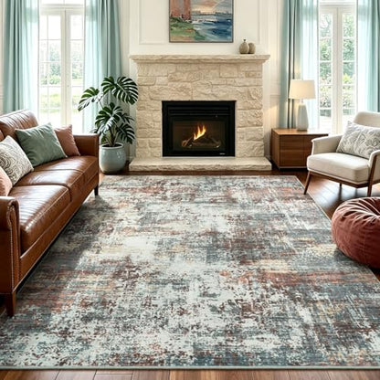 5x7 Area Rugs for Living Room Bedroom, Washable Non Slip Red Rug - color: Red, size: 5' x 7' (Rectangular)
