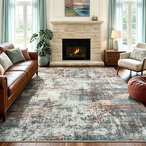 5x7 Area Rugs for Living Room Bedroom, Washable Non Slip Red Rug - color: Red, size: 5' x 7' (Rectangular)