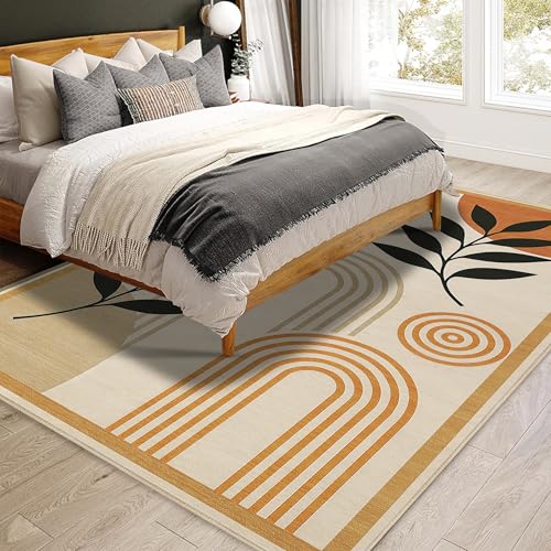 Boho Area Rug 4x6 for Living Room Mid Century Modern Area Rug - color: Boho, size: 4' x 6' (Rectangular)