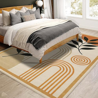 Boho Area Rug 4x6 for Living Room Mid Century Modern Area Rug - color: Boho, size: 4' x 6' (Rectangular)