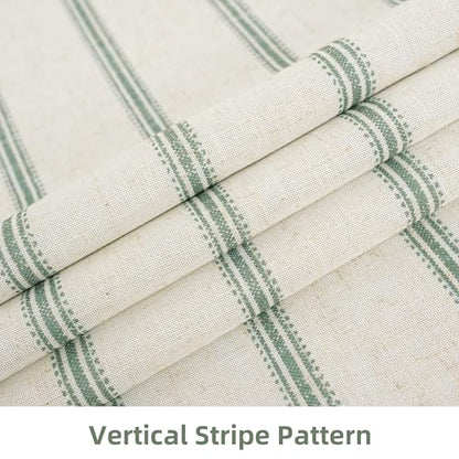 DriftAway Farmhouse Stripe Blackout Curtains, Grommet, W52xL36, Loden Green - color: G Loden Green Stripe, size: 52"W x 36"L (Pack of 2)