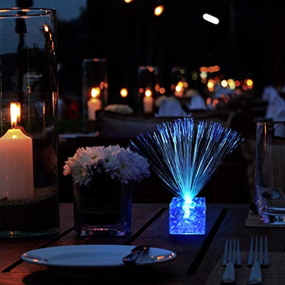5.5" Light Up Mini Blue Centerpieces (Party Set of 12) for Tables