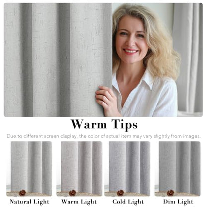 H.VERSAILTEX 100% Blackout Curtains for Bedroom Thermal Insulated Linen Textured Curtains Heat and Full Light Blocking Drapes Living Room Curtains 2 Panel Sets, Glacier Gray, 52x108 Inch - color: Glacier Gray, size: 52"W x 108"L (Pack of 2)
