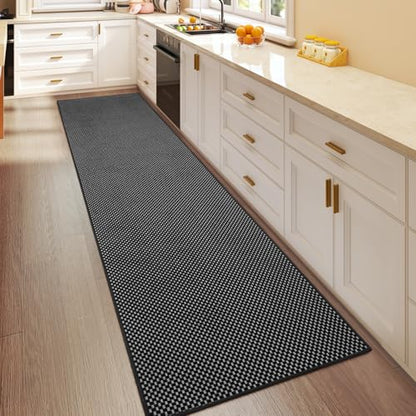 YDKGL Hallway Runner Rug Extra Long Kitchen Runner Washable Black 2x8 ft - color: Black, size: 2' x 8'