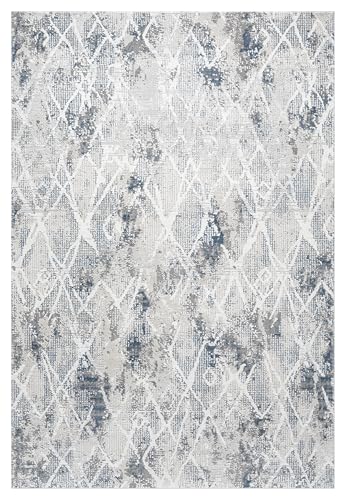 6x9 Blue Modern Geometric Area Rug for Living Room, Bedroom - color: 1003 - Blue, size: 6' x 9' (Rectangular)