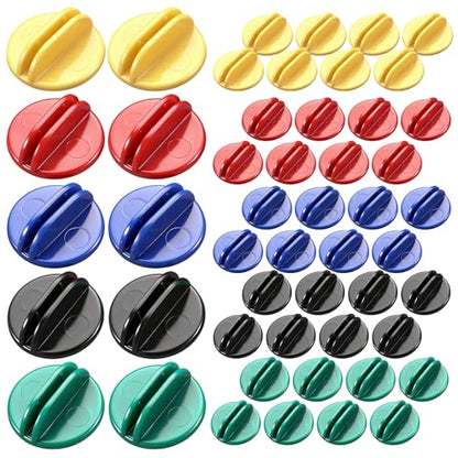 Yinkin 50 Pcs Mini Plastic Card Stands 1 Inch Round Base Clips,Multicolor - style: Multicolor