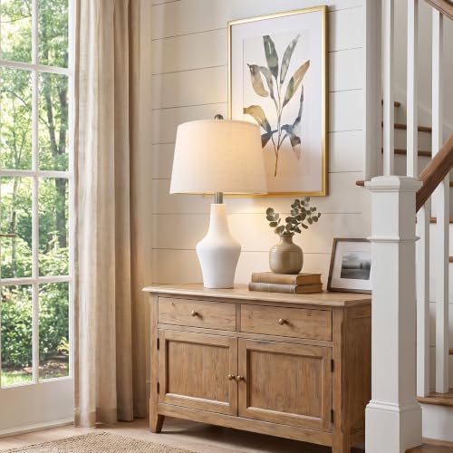 23" Farmhouse Ceramic Table Lamp Modern Bedside Lamps Off-White - color: 23.25" Single - Off-White