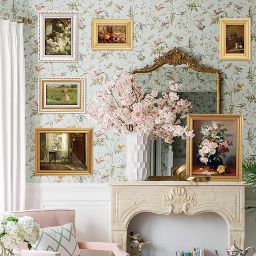 10-Pack Gold Vintage Picture Frames Set, Antique Gallery Wall Frame Set - color: Golden