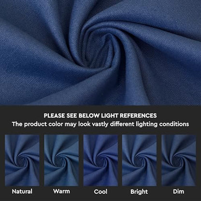 Encasa XO Table Runner, Cotton Canvas Dining Runner 13"x59" - color: Cobalt, size: 13x59 in
