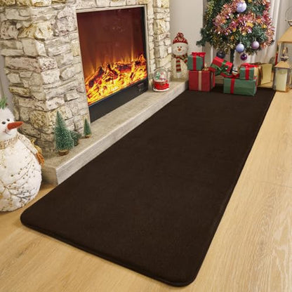 Amearea Modern Soft Hallway Runner Rug, 2x6 Feet Brown Washable Runner Rugs - color: Brown, size: 2' x 6' (Runner)