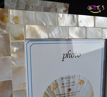 Natural White Picture Frame 8x10,Wedding Picture Frame,1Pc | Mother of Pearl, Wall Hanging or Tabletop, 8 by 10 inch Family Picture Frame - color: Natural White, size: 8x10 Inch