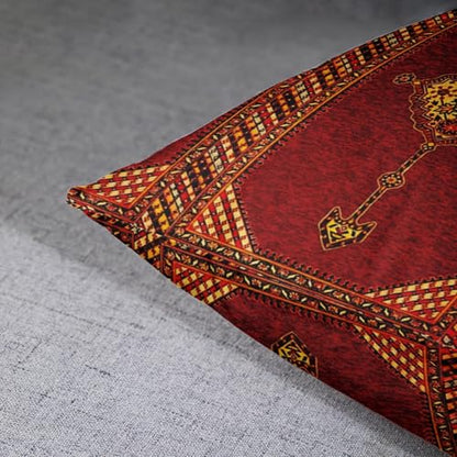 Britimes Throw Pillow Covers Set of 2, 18 x 18 Inch, Red Boho - color: Ethnic Tribal 14, size: 18" x 18" (Pack of 2)