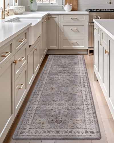 LUMI Kitchen Floor Mat Cushioned Anti Fatigue Runner Rug, 17"x59" - color: Soft Grey, size: 59"L x 17"W x 0.4"Th