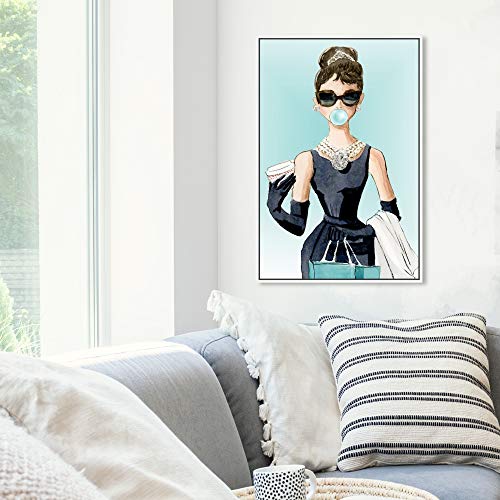 The Oliver Gal Artist Co. Abstract Wall Art Canvas - size: 30"L x 20"W, style: White Frame