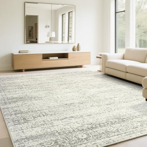Washable Rugs 6x9 Area Rugs for Living Room,Bedroom,Dining Room-Beige Green - color: Beige-green-grey, size: 6' x 9' (Rectangular)