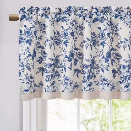 StangH Valance Curtains for Living Room/Cabinet, W52 x L18, 1 Panel - color: Vintage Blue