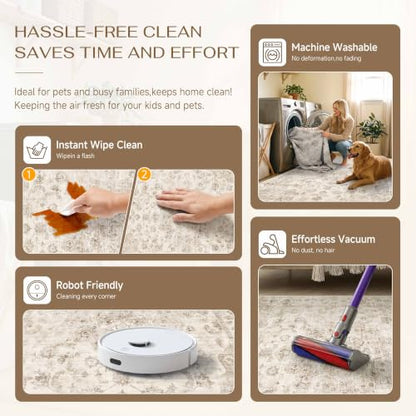 3x4 Beige Neutral Area Rug - color: Neutral | Beige, size: 3' x 4' (Rectangular)