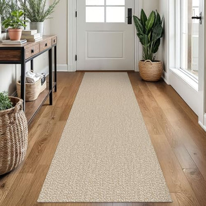 EARTHALL Washable Runner Rug, Non Slip Kitchen Runner, 2x7 Ft, Sand/Beige - color: Sand/Beige, size: 2' x 7' (Rectangular)