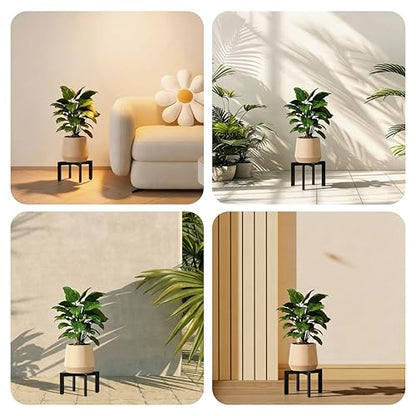 Metal Plant Stand Indoor Outdoor With Adjustable Feet, Black - size: 1 Pack - Small