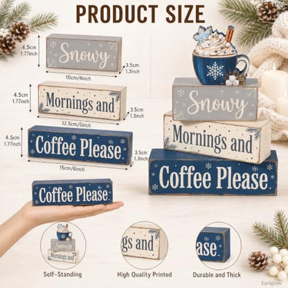 Christmas Decorations Indoor, Christmas Snowflake Coffee Home Decor - style: Snowflake Coffee