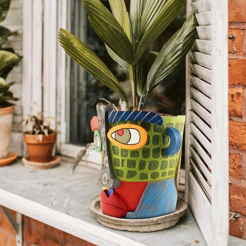 Midogaigai Abstract Face Planter Pots for Indoor Plants&Flowers Home Decor - style: Modern