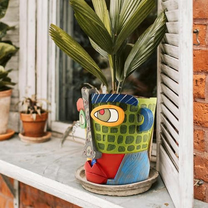 Midogaigai Abstract Face Planter Pots for Indoor Plants&Flowers Home Decor - style: Modern