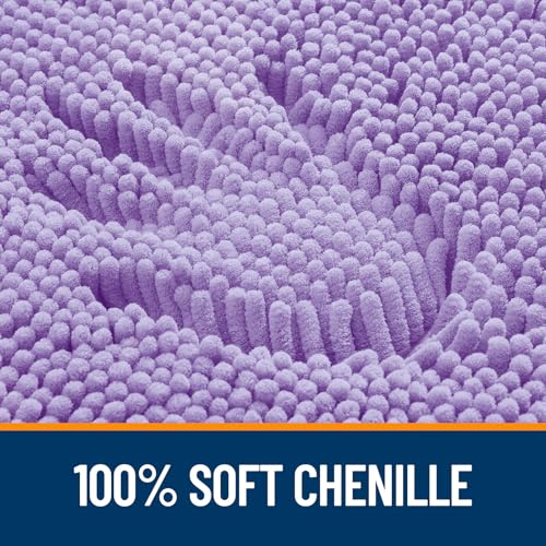 OLANLY Toilet Rugs U-Shaped 20x20, Soft Absorbent Chenille Contour Rugs - color: Lavender, size: 20" X 20" Contour Rug