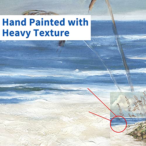 Dream Land Seascape Canvas Abstract Wall Art: Beach Path Artwork Painting Modern Nature Sea Coastal Grass Ocean Landscape Prints Reed Botanical Seaside Minimalist Picture for Bedroom Office Family - color: Seagrass, size: 36"L x 24"W